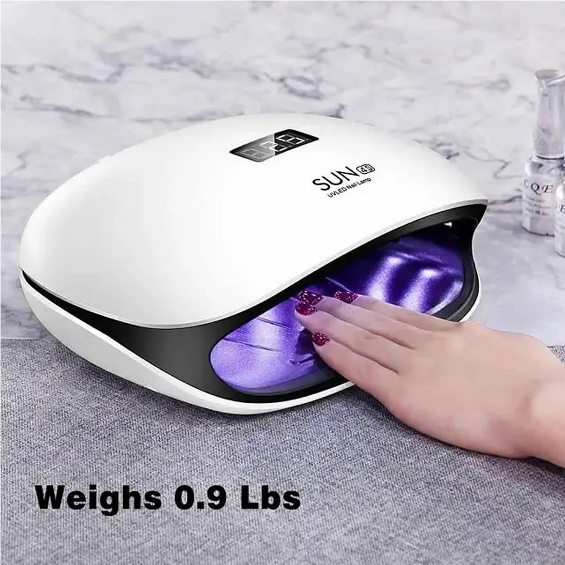 Gleevia Professional UV LED Nail Lamp 48W | Salon/Home Use Dryer for Nail Polish | 4 Timer Modes