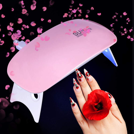 Gleevia Mini UV LED Nail Lamp, Portable Gel Dryer Mouse Shape Pocket Size Nail Dryer with USB Cable for All Gel Polish and Detection Lamp