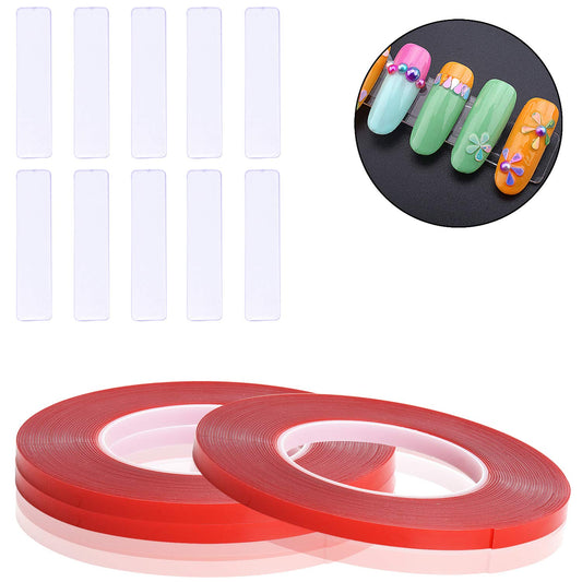 Double Sided Tape Heavy Duty - 1/2" 10' Acrylic Strong Adhesive Removable Double Sided Mounting Tape Clear for Carpet Fix/Home Office Wall/DIY Crafts/Poster/LED Lights/Car Glass Decor