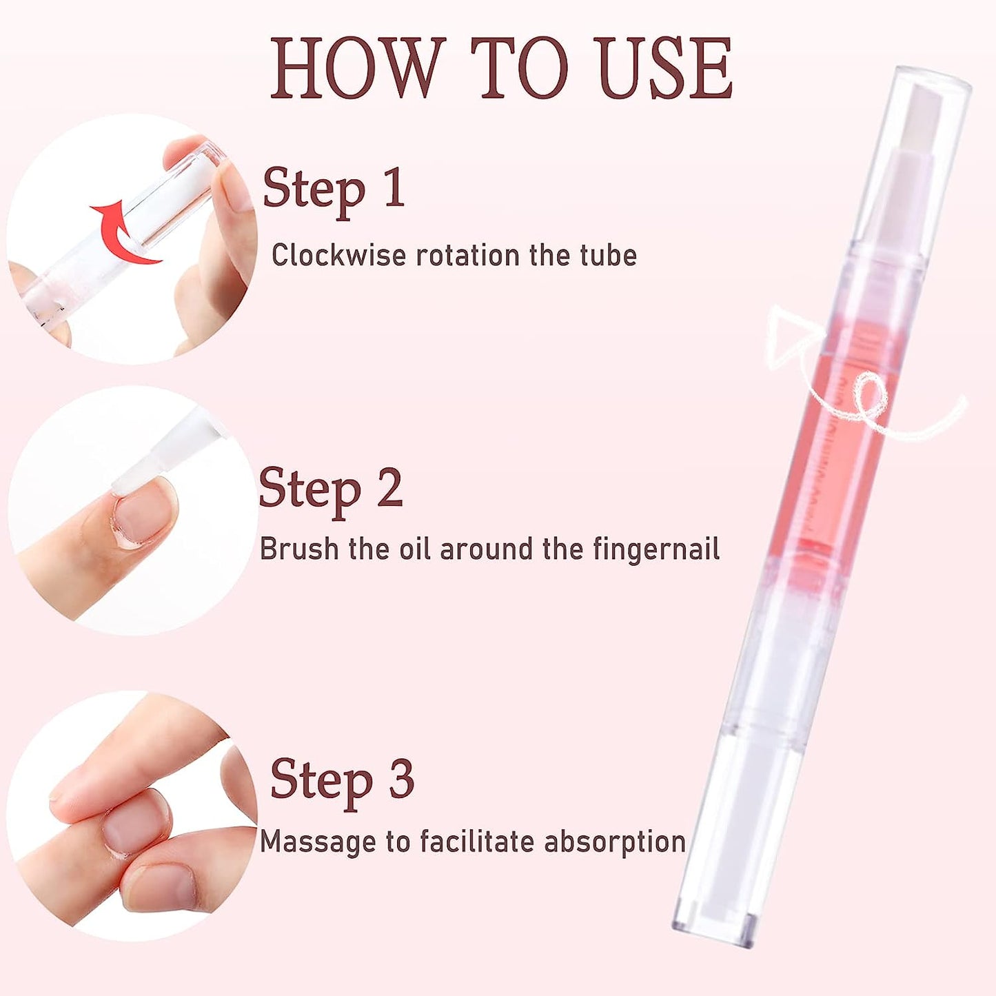 Gleevia Cuticle Oil Pen for Nail Care, 1PCS Cuticle Oil Nail Nutrition Oil With Natural Ingredients Revitalize Pen for Nail Growth Moisturizing