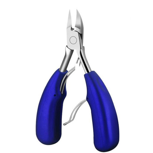 Gleevia Toenail Clippers for Thick Nails: Podiatrist Toe Nail Clippers Professional Seniors Pedicure Ingrown Toenail Cutter for Men with Stainless Steel Sharp Curved Blade (Blue)