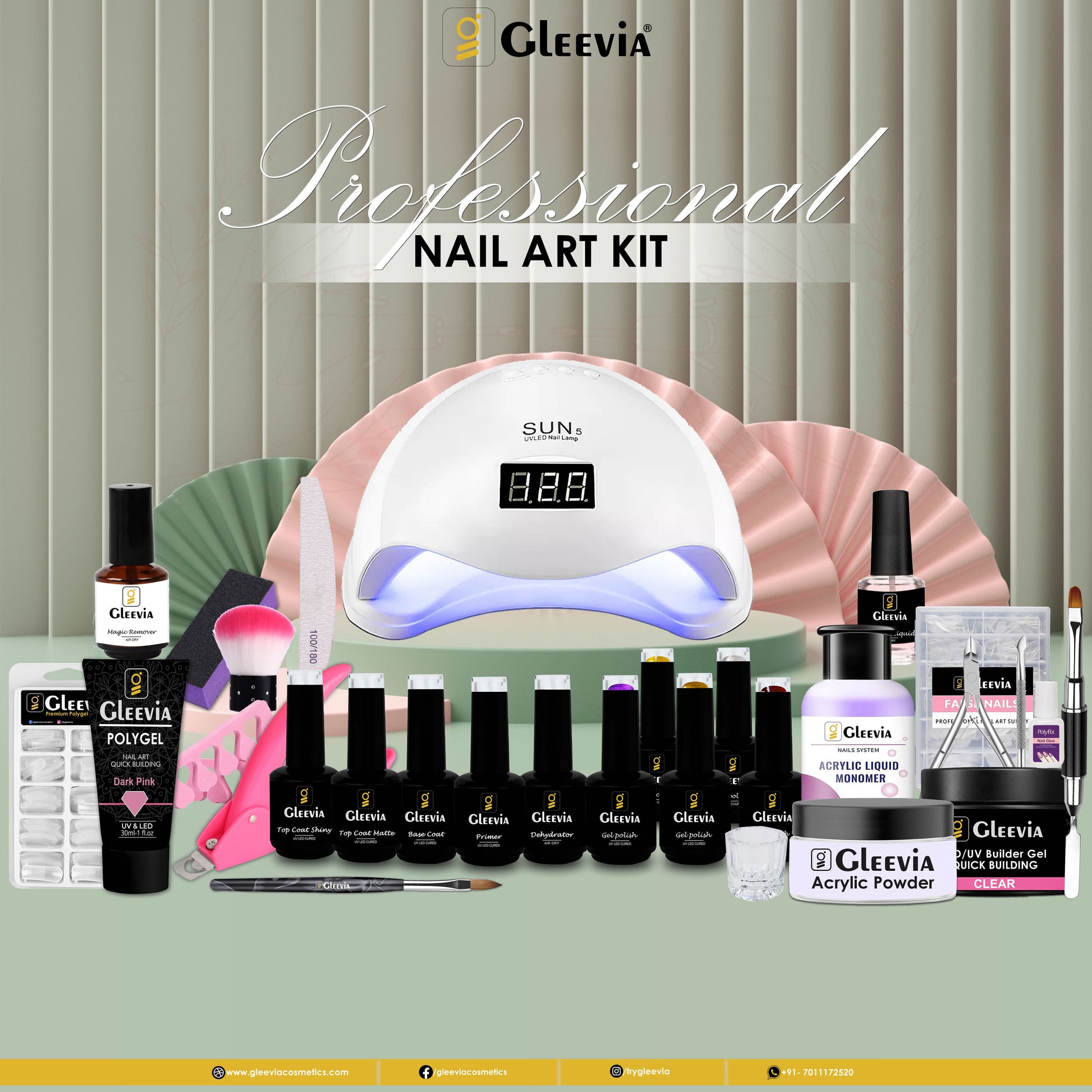 Gleevia Premium Nail Art Kit for Professional & Nail Artist (Pack of 30)