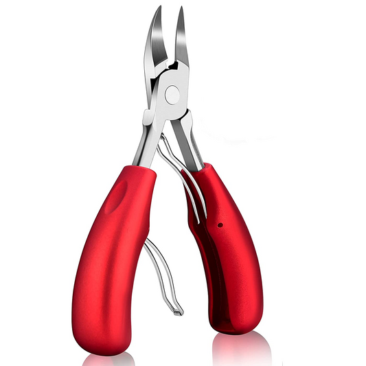 Nail Clippers for Thick or Ingrown Toe Nail,Professional Stainless Steel Toenail Trimmer Nipper for Podiatrist/Men/Women/Seniors/Adult (RED)