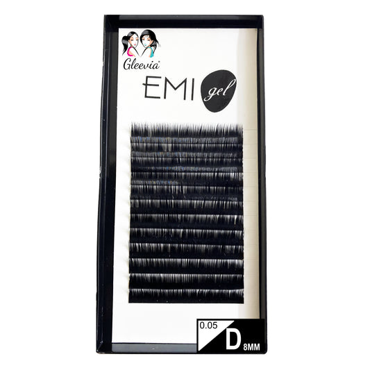 Permanent Curl Eyelashes Extension, 0.05-D8mm Classic Stable Curl (12Row Synthetic Black Eyelash)