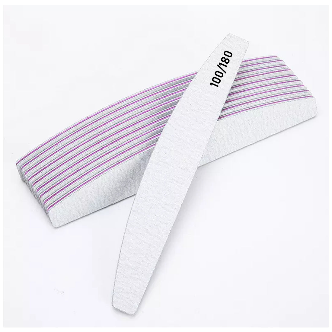 Nail Filer, Professional SandPaper Waterproof Nail Filer 100/180 Set | Ellipse Shape Fingernail files