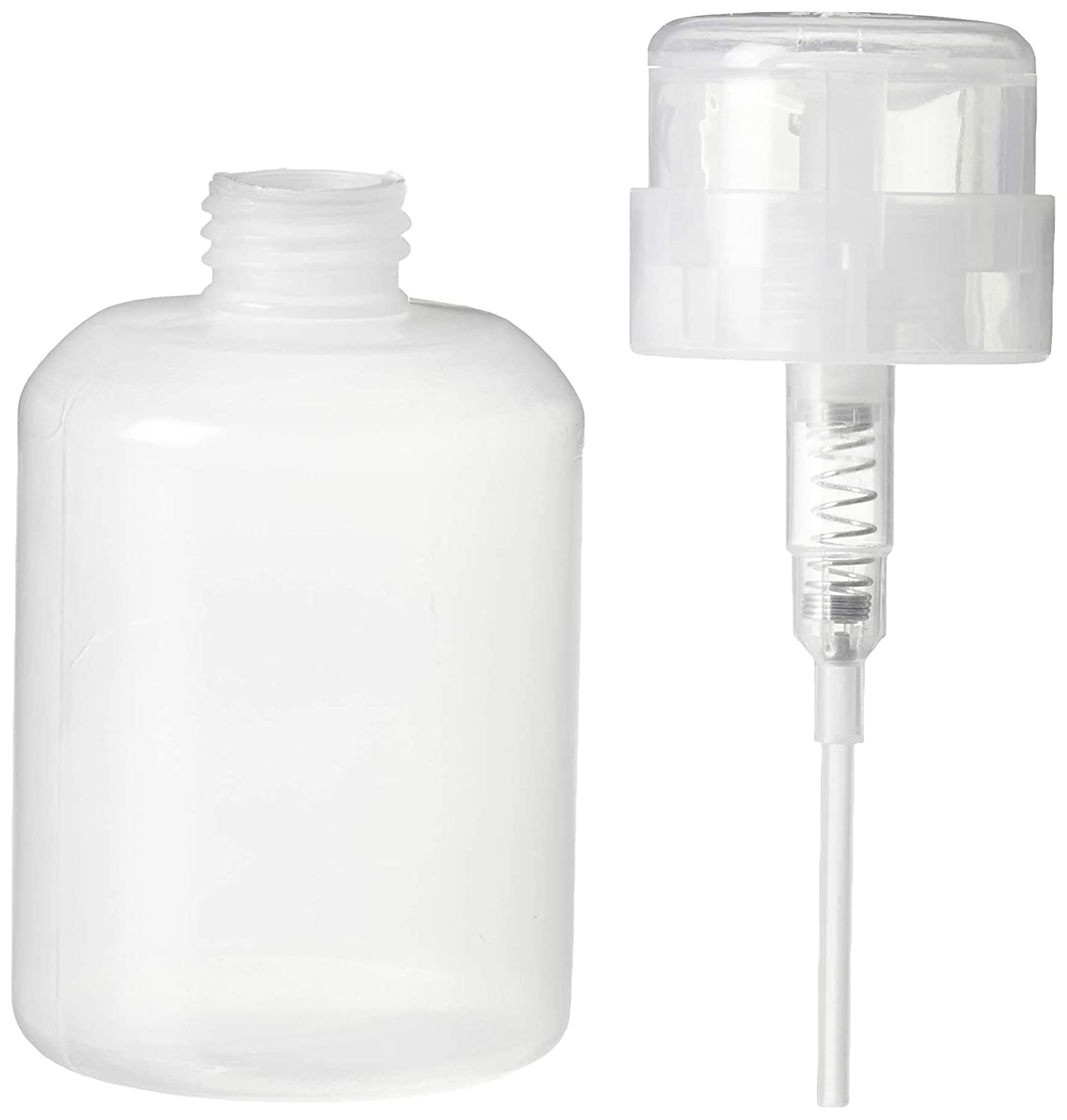 Gleevia Nail Polish Remover Pump | Acetone Push Down Empty Lockable Pump Dispenser Bottle (2pcs)