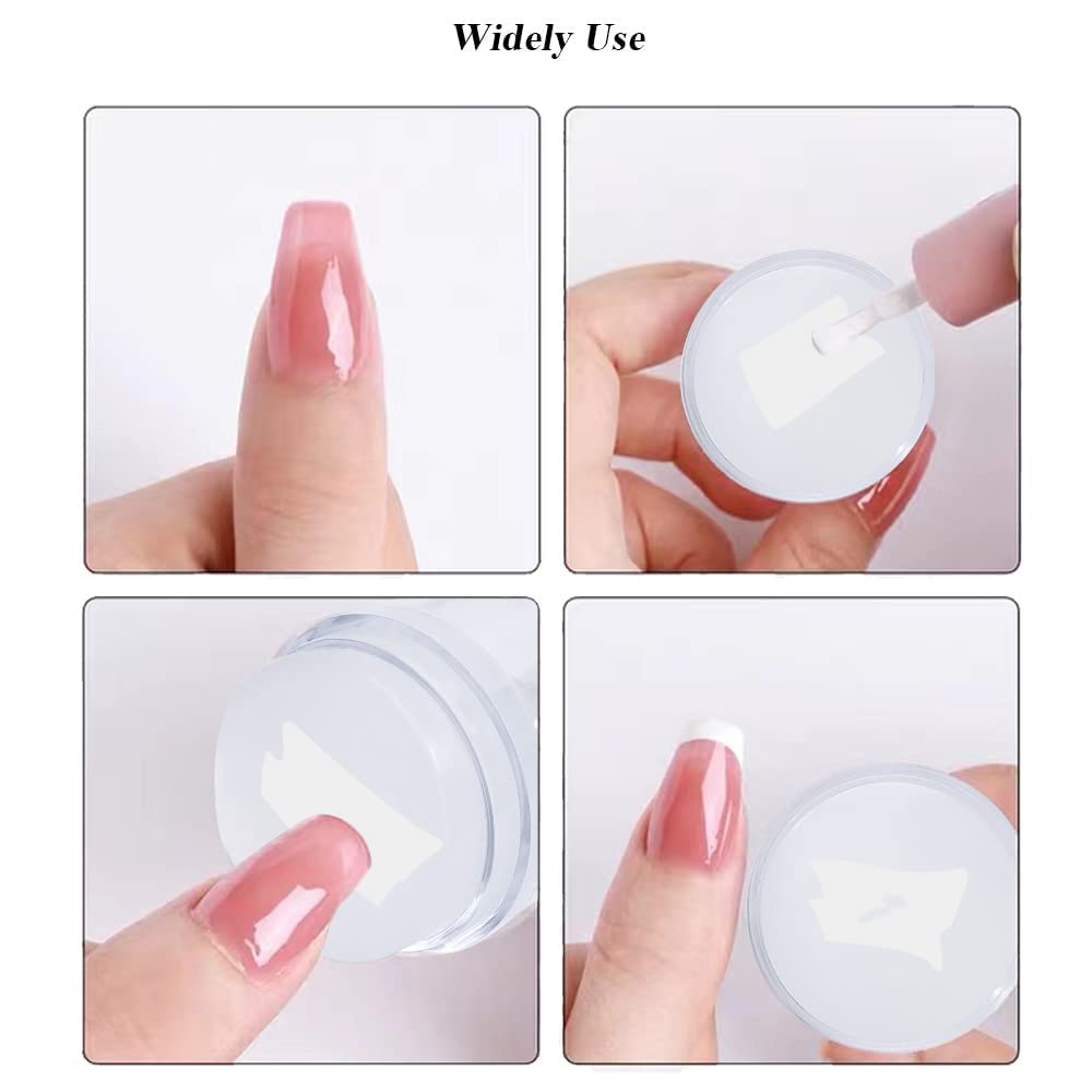 Gleevia Nail Art Stamper, Clear Silicone Stamping Jelly with Scraper for DIY Nail Decoration