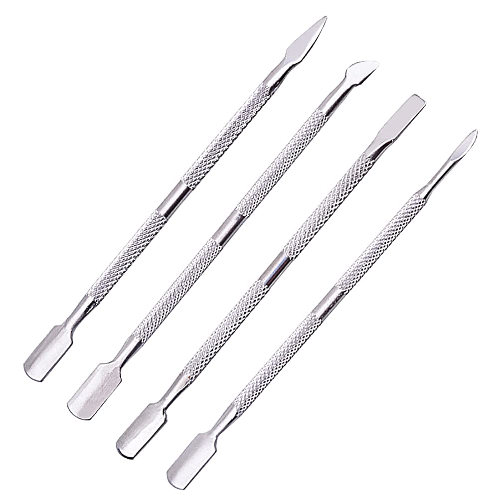 Gleevia 5PCS Cuticle Pusher Set, Stainless Steel Cuticle Remover Kit, Cutter and Trimmer Manicure and Pedicure Tools for Fingernail and Toenails