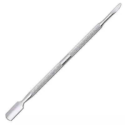 Gleevia Professional Sharp Double Head Metal Stainless Steel Cuticle Nail Pusher (Pack of 2)  (Silver)