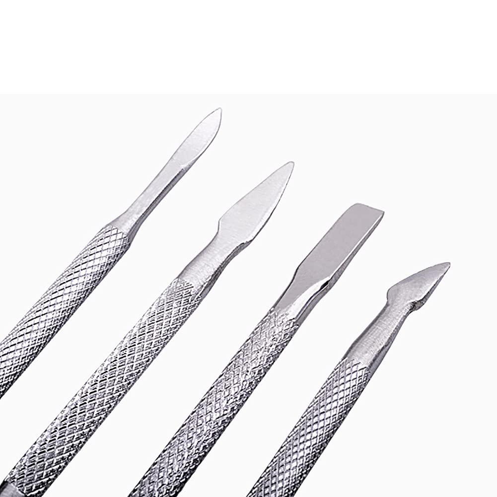 Gleevia 5PCS Cuticle Pusher Set, Stainless Steel Cuticle Remover Kit, Cutter and Trimmer Manicure and Pedicure Tools for Fingernail and Toenails