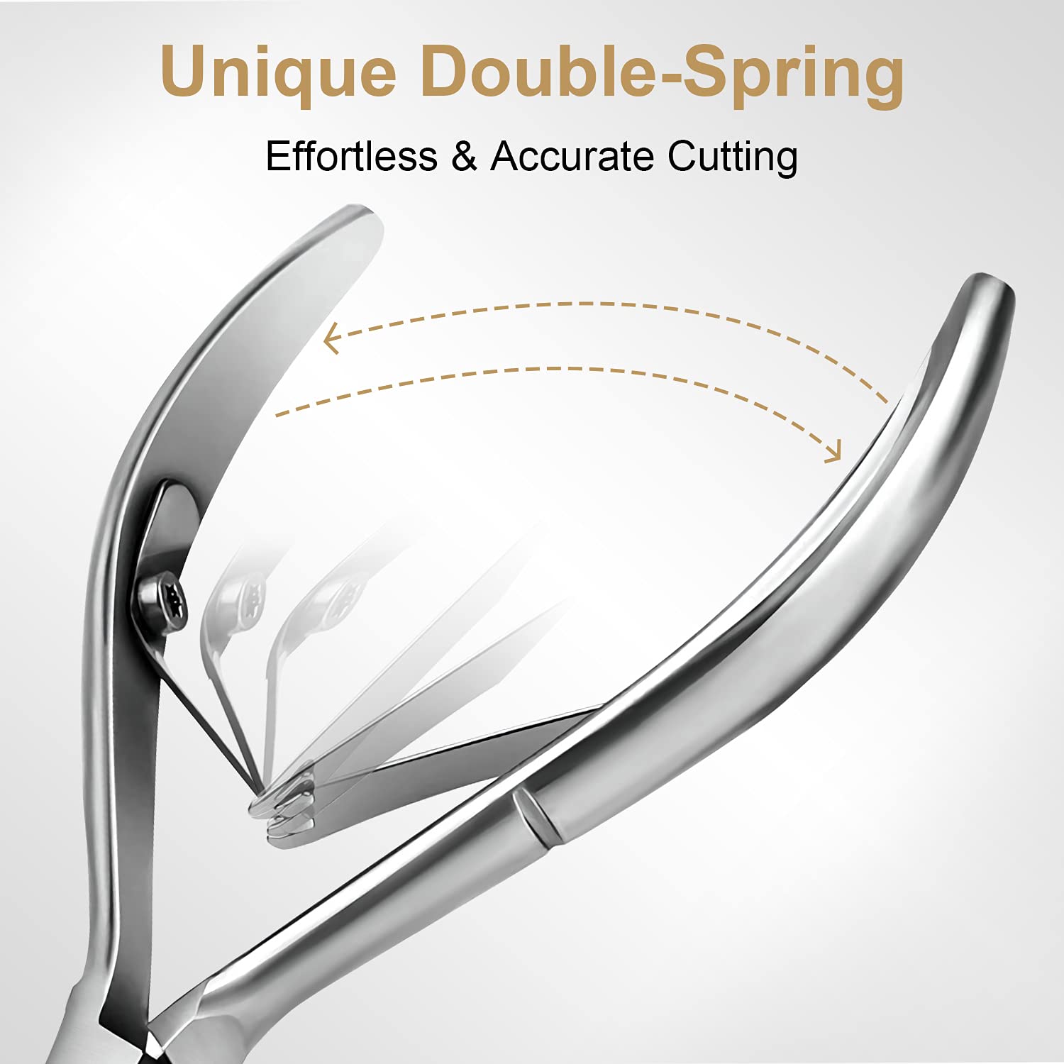 Gleevia Combo Pack of Stainless Cuticle Cutter and Pusher (Pack of 2)