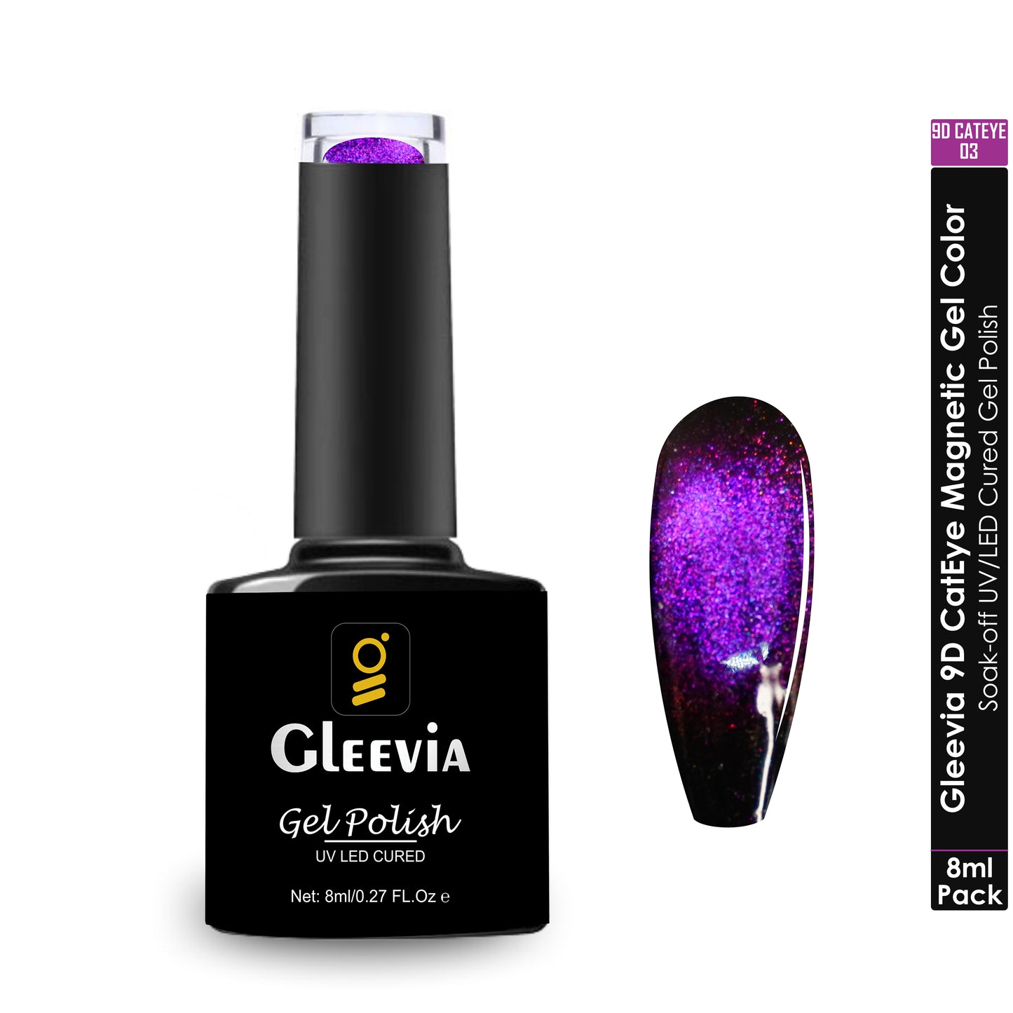 9D CatEye UV Gel Polish | Magnetic 9D Gel Nail Polish for Professionals 15ml