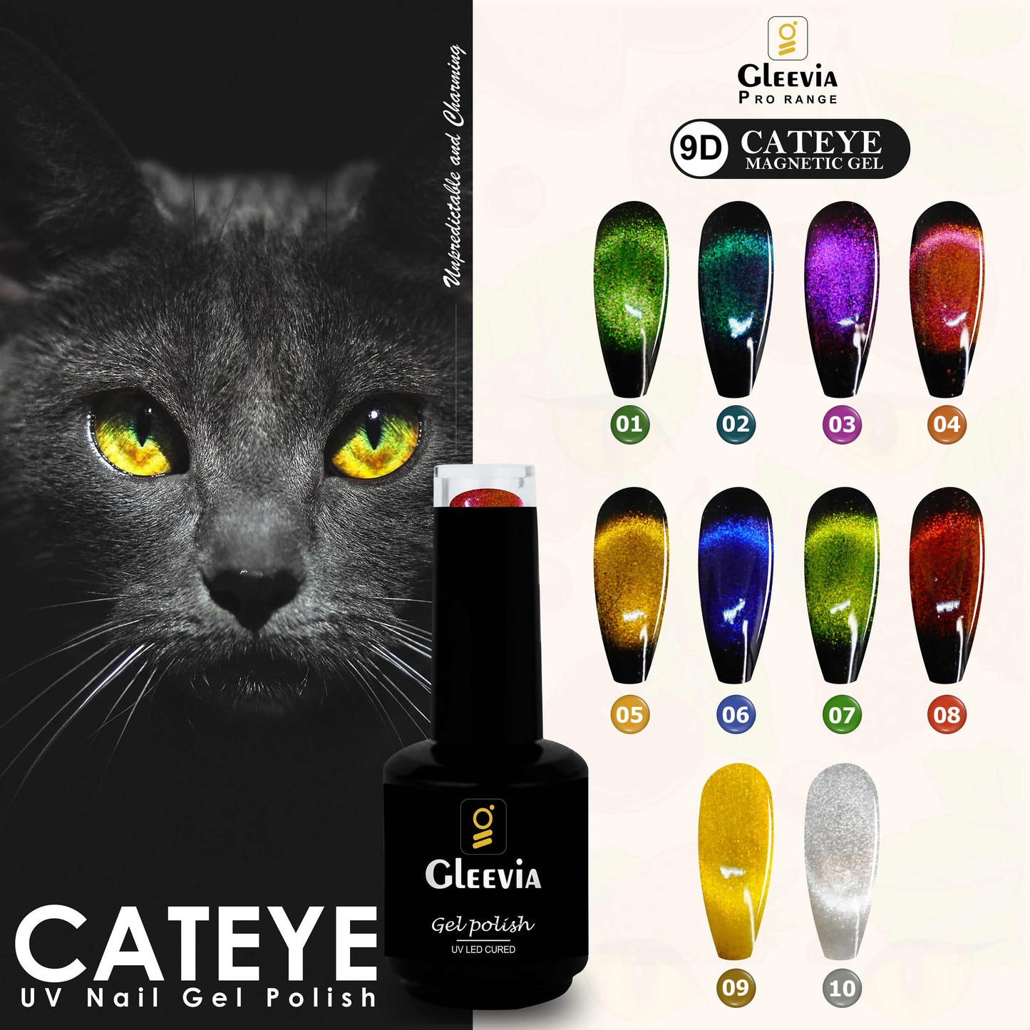 9D CatEye UV Gel Polish | Magnetic 9D Gel Nail Polish for Professionals 15ml