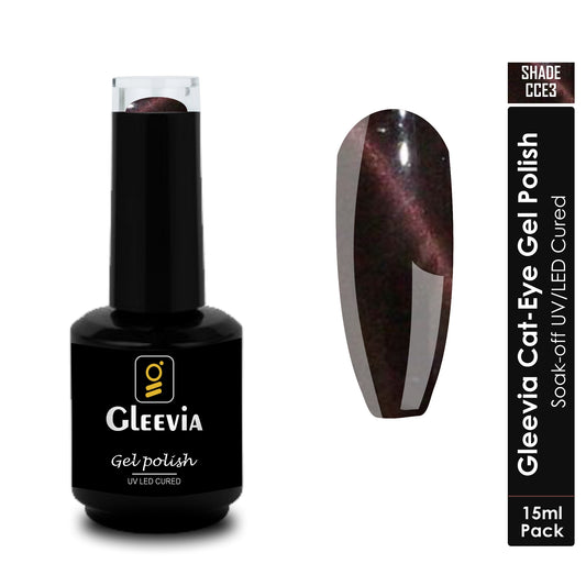 Gleevia Cat-Eye UV Gel Polish 15ml Brush Cap Shade CCE3