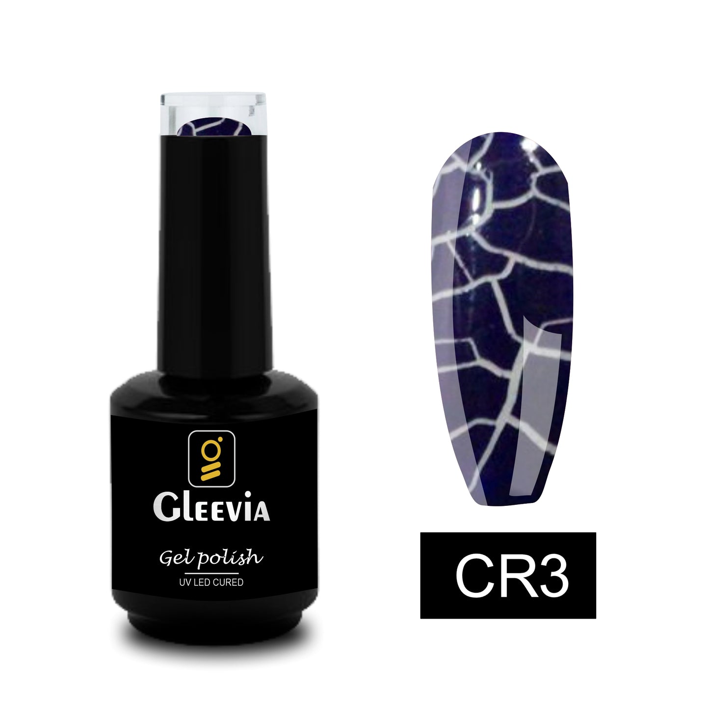 Crackle UV Gel Polish for Professionals 15ml Brush Cap CR3