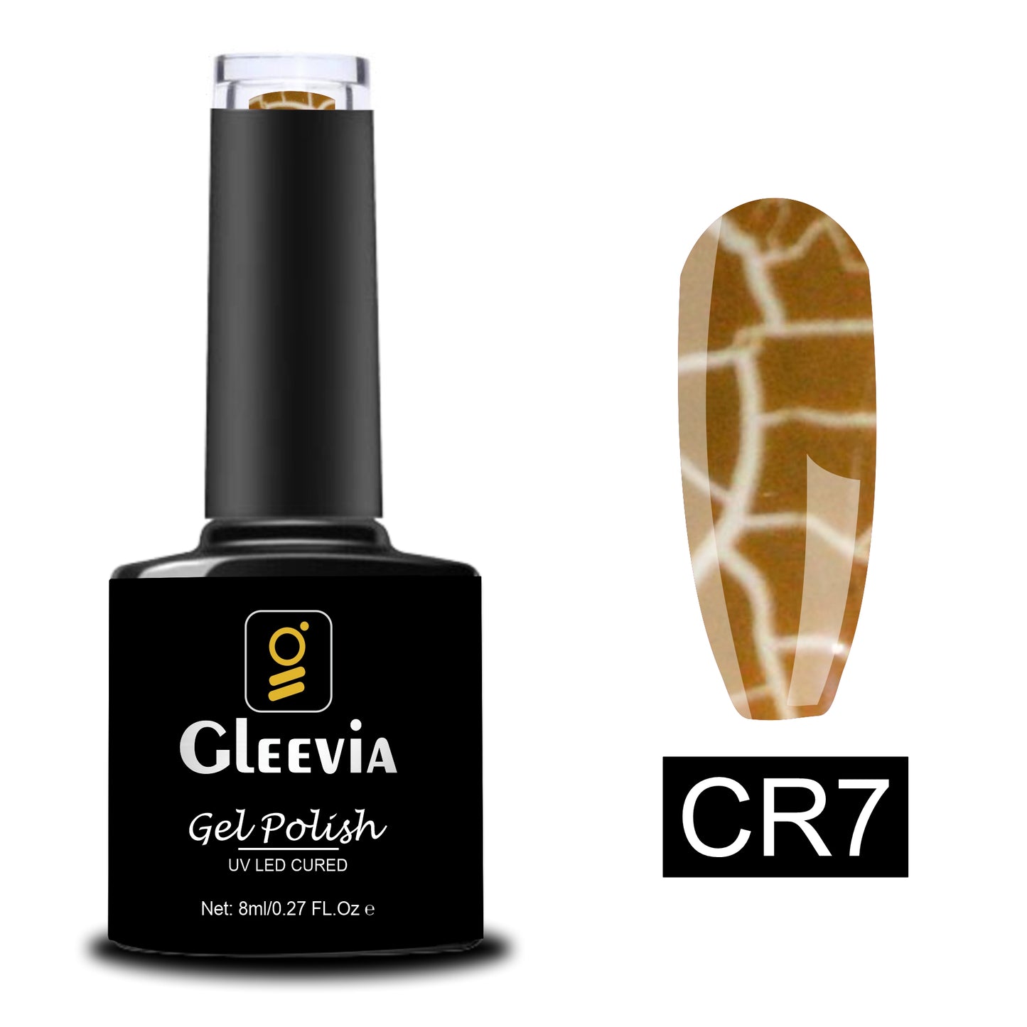 Crackle UV Gel Polish for Professionals 15ml Brush Cap CR7