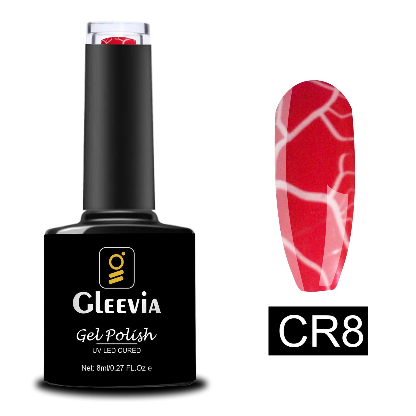 Crackle UV Gel Polish for Professionals 15ml Brush Cap CR8