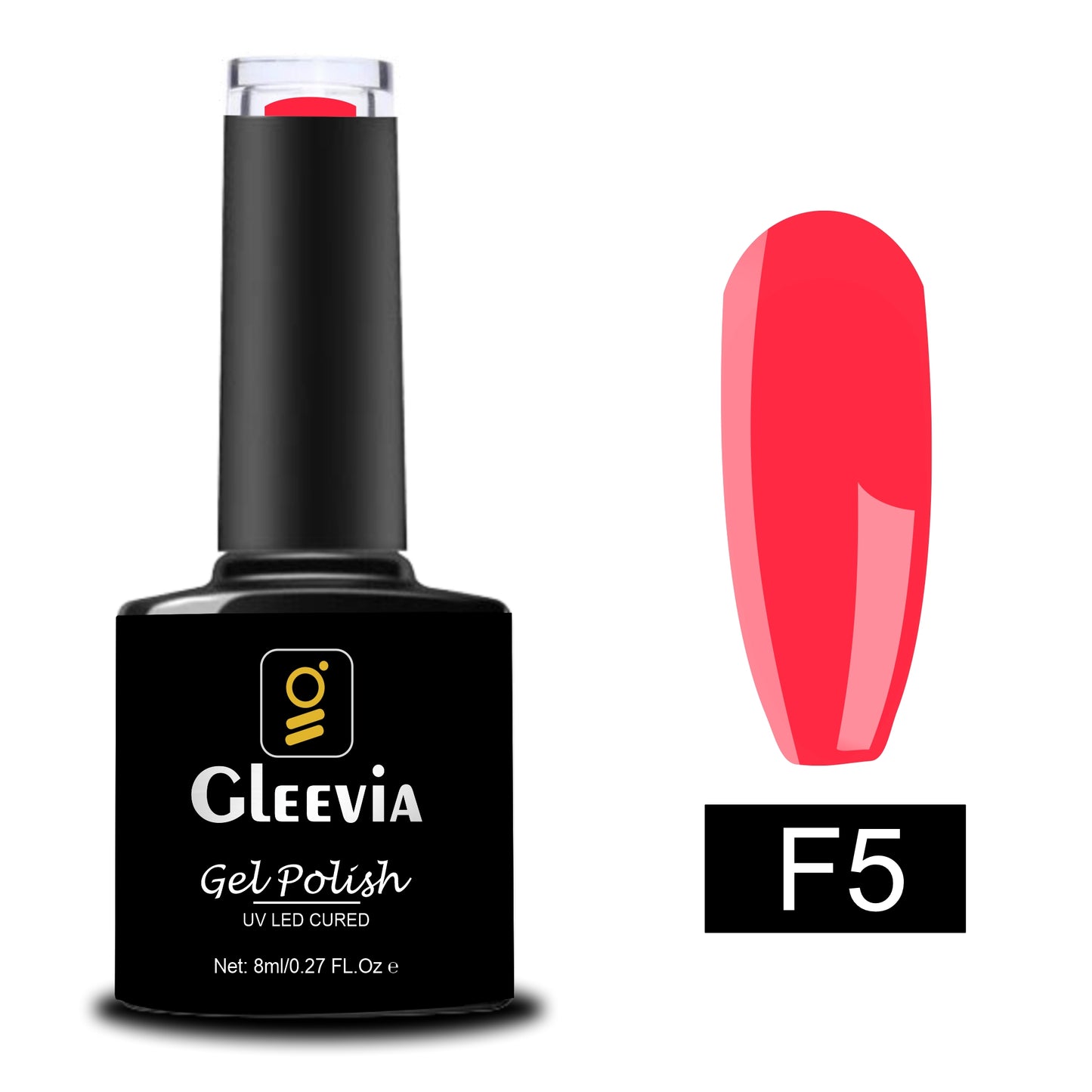 UV LED Soak-Off Fluorescent Gel Polish for Professionals 15ml Brush Cap F5