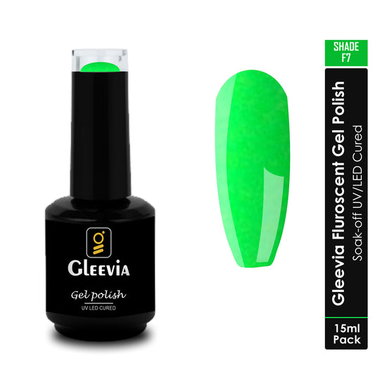 UV LED Soak-Off Fluorescent Gel Polish for Professionals 15ml Brush Cap F7