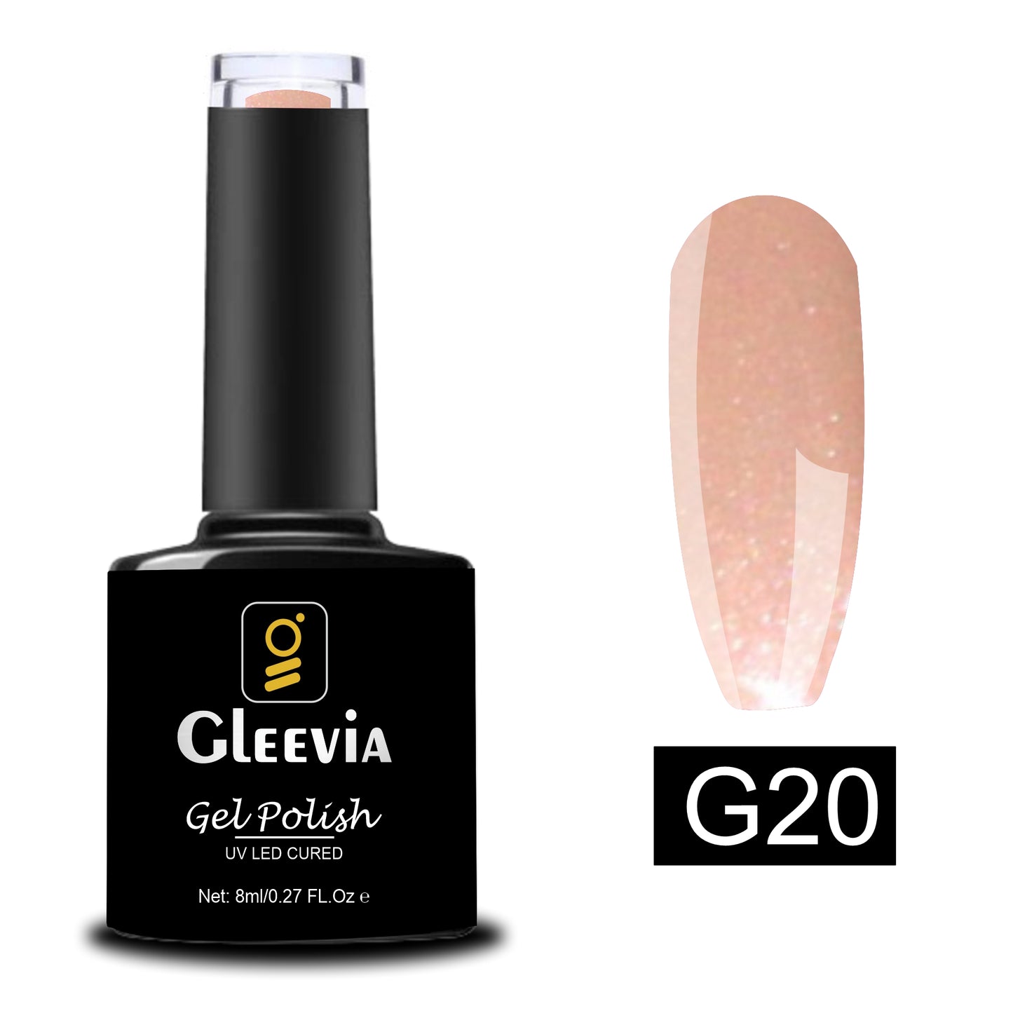 UV LED Soak-Off Glitter Gel Polish for Professionals 15ml Brush Cap G20