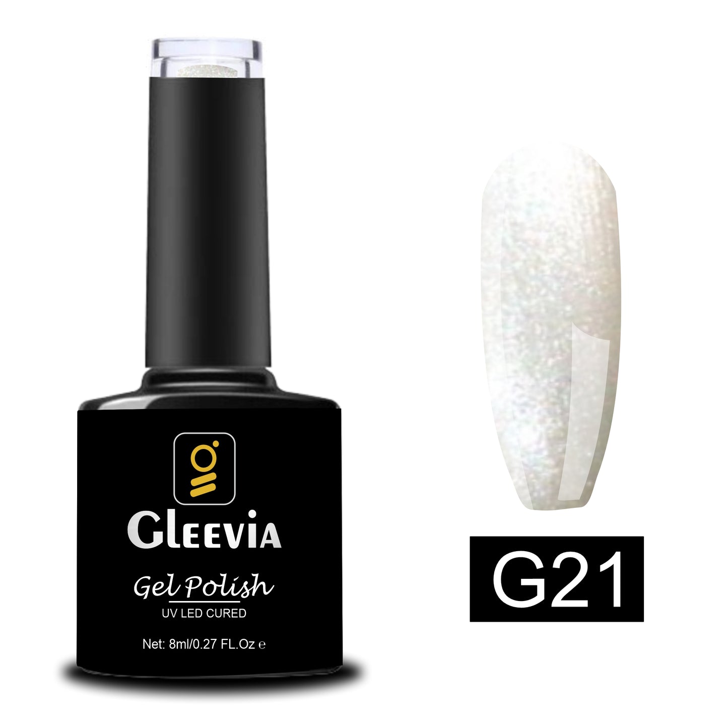 UV LED Soak-Off Glitter Gel Polish for Professionals 15ml Brush Cap G21