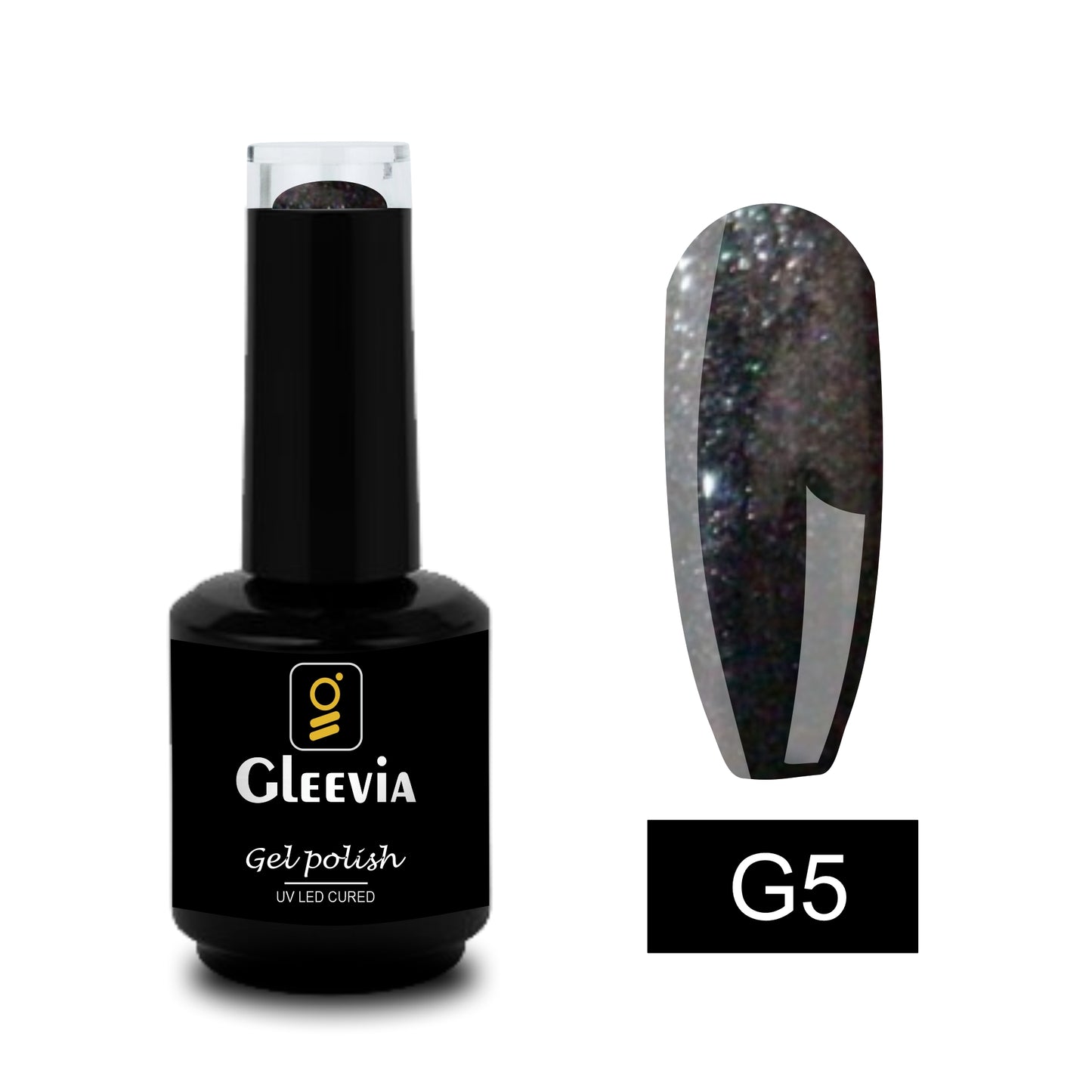 UV LED Soak-Off Glitter Gel Polish for Professionals 15ml Brush Cap G5
