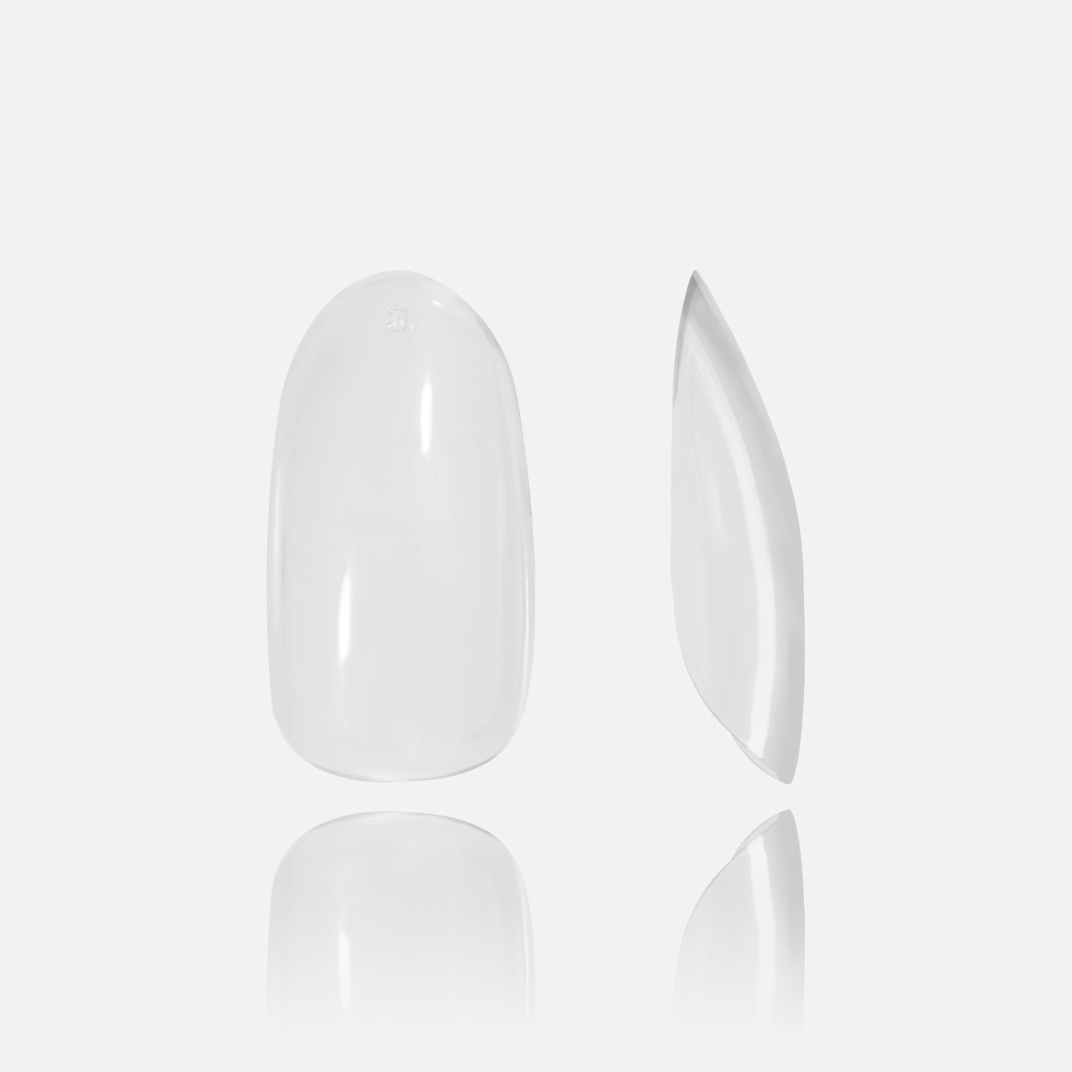 Gleevia Artificial Unbreakable Clear Short Oval Nail Tips Finger Nail Extension 500pc/Box Clear