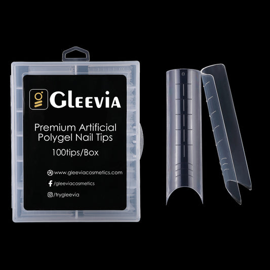 Gleevia Artificial Unbreakable Acrylic Nail Building Mold Nail Extension 120pc/Box Ultra Long