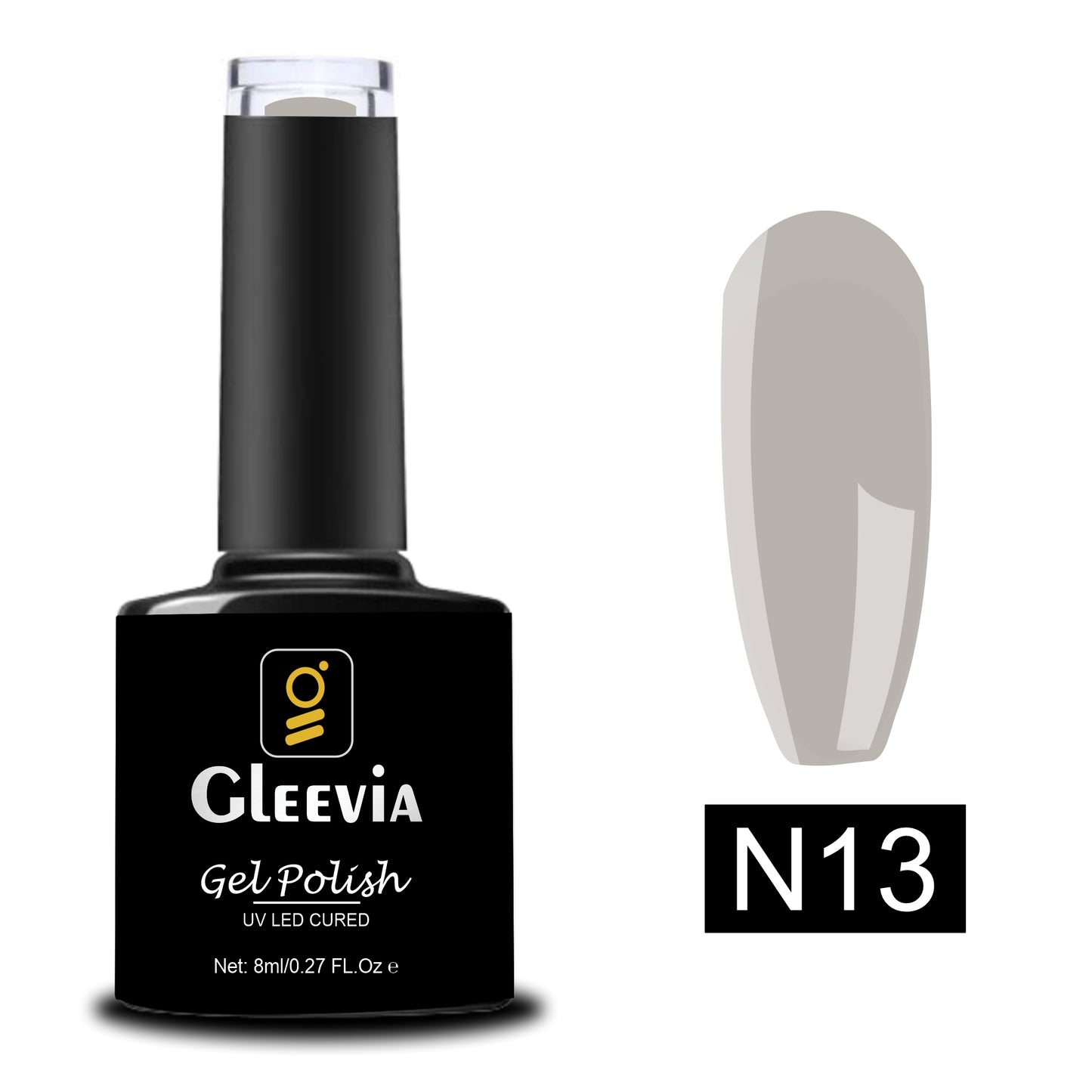 UV/LED Nude Shade Gel Polish for Professionals 15ml Brush Cap Shade N13