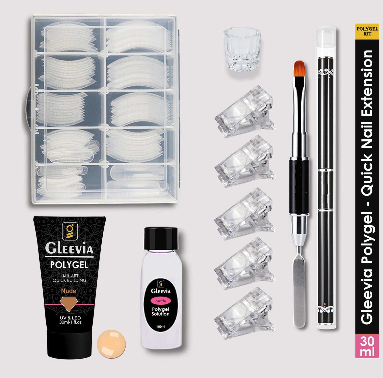 Gleevia Polygel Combo Kit - Nail Art Extension