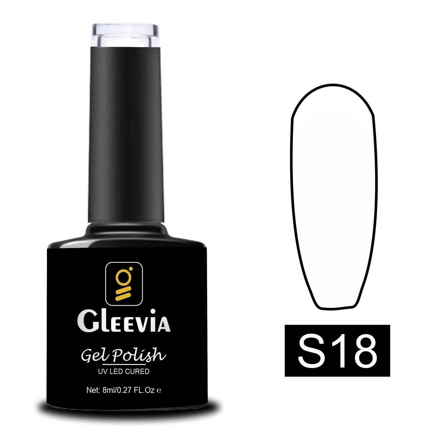 UV/LED Gel Polish for Professionals 15ml Brush Cap Shade S18