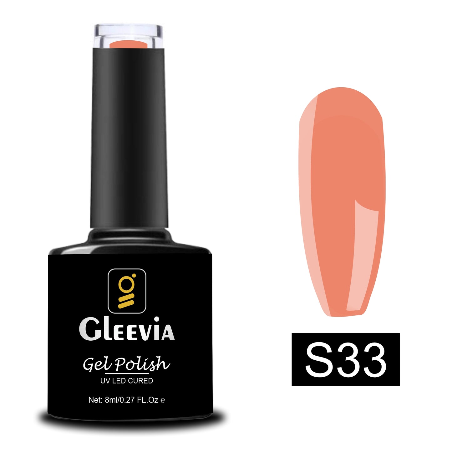 UV/LED Gel Polish for Professionals 15ml Brush Cap Shade S33