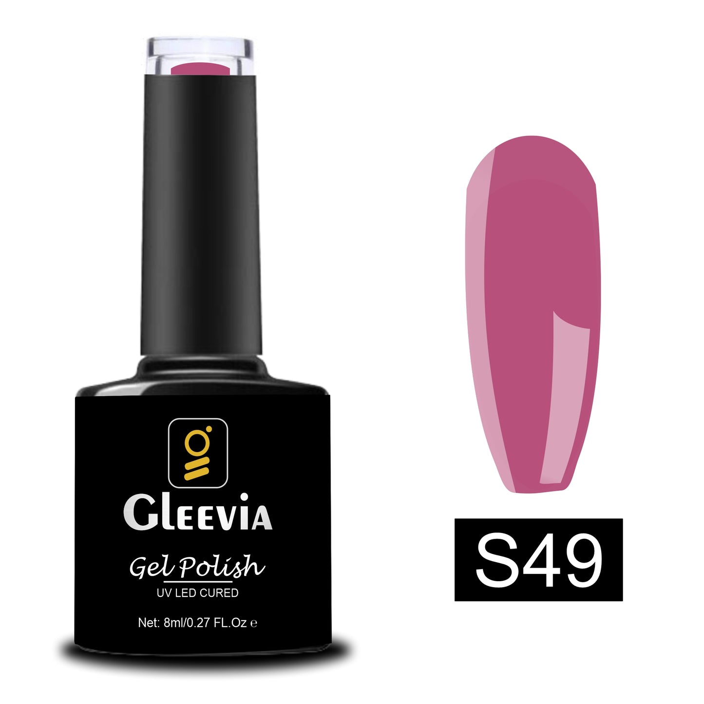 UV/LED Gel Polish for Professionals 15ml Brush Cap Shade S49