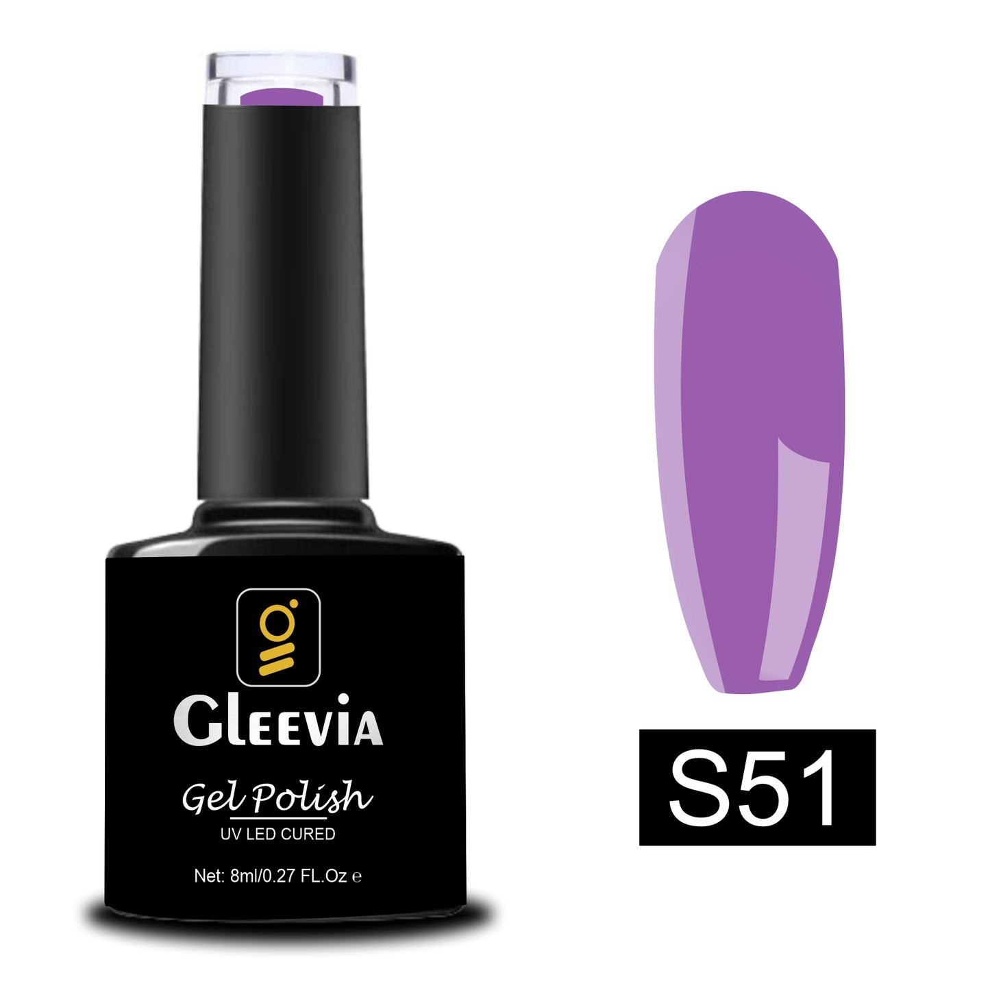 UV/LED Gel Polish for Professionals 15ml Brush Cap Shade S51