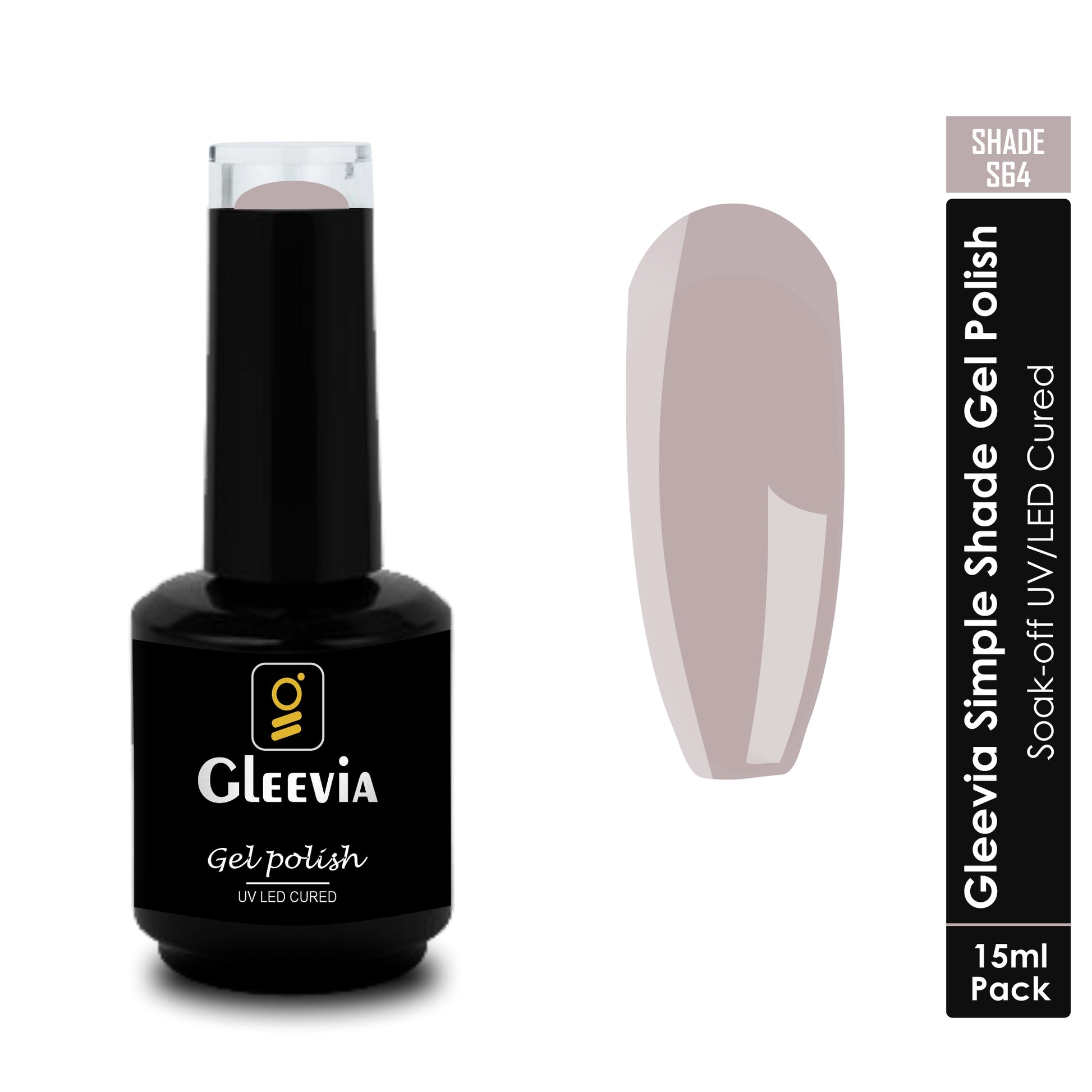 UV/LED Gel Polish for Professionals 15ml Brush Cap Shade S64