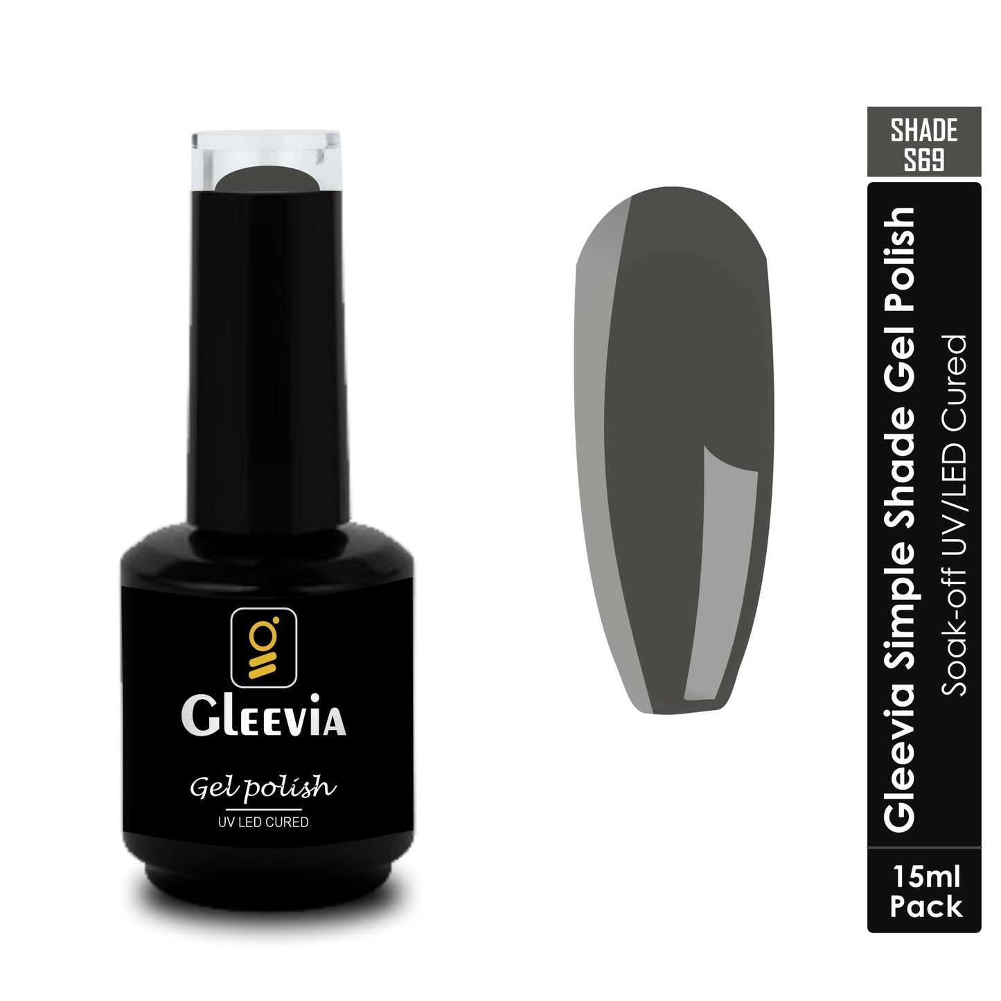 UV/LED Gel Polish for Professionals 15ml Brush Cap Shade S69