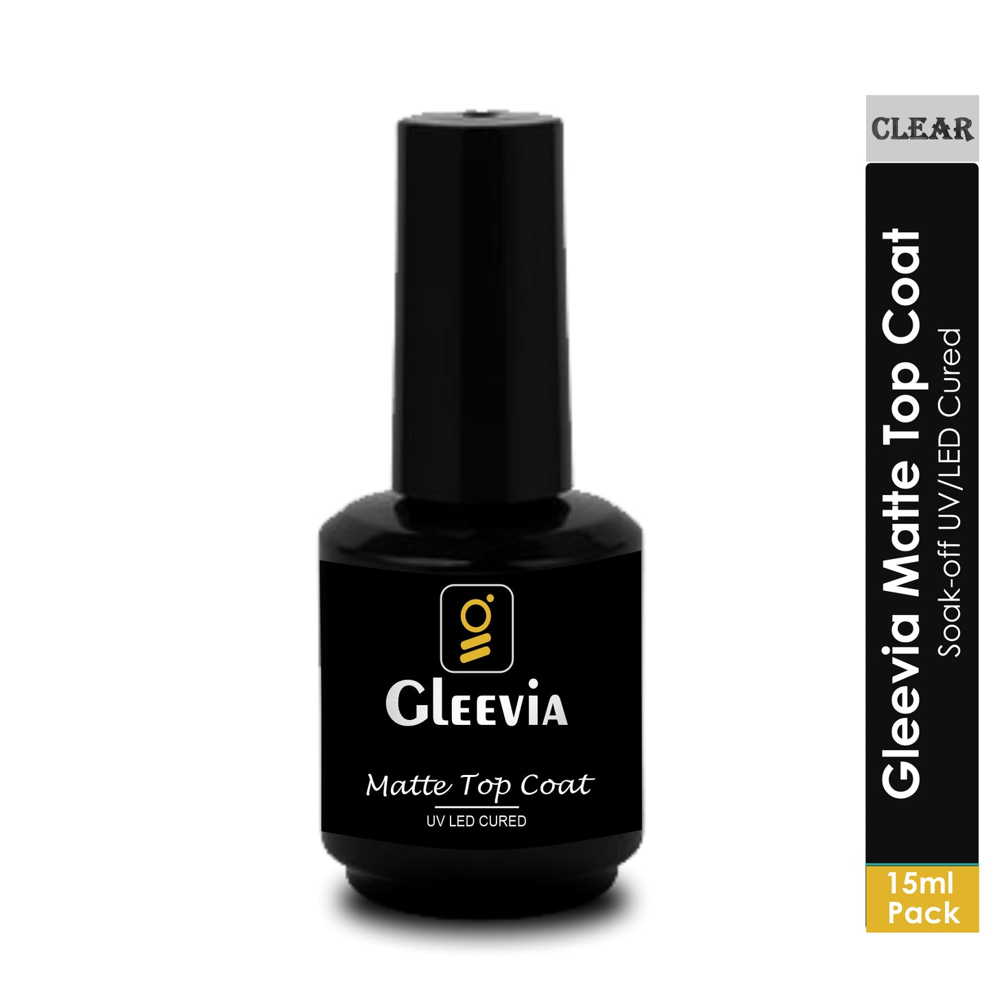 Gleevia UV/LED Cured Top Coat Matte 15ml Bottle