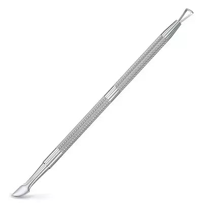 Professional Sharp Double Head Metal Stainless Steel Cuticle Nail Pusher (Silver)